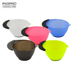 Amazon hair salon hair dye bowl hair care products hair dye tool plastic dye bowl colorful with handle non-slip hair bowl