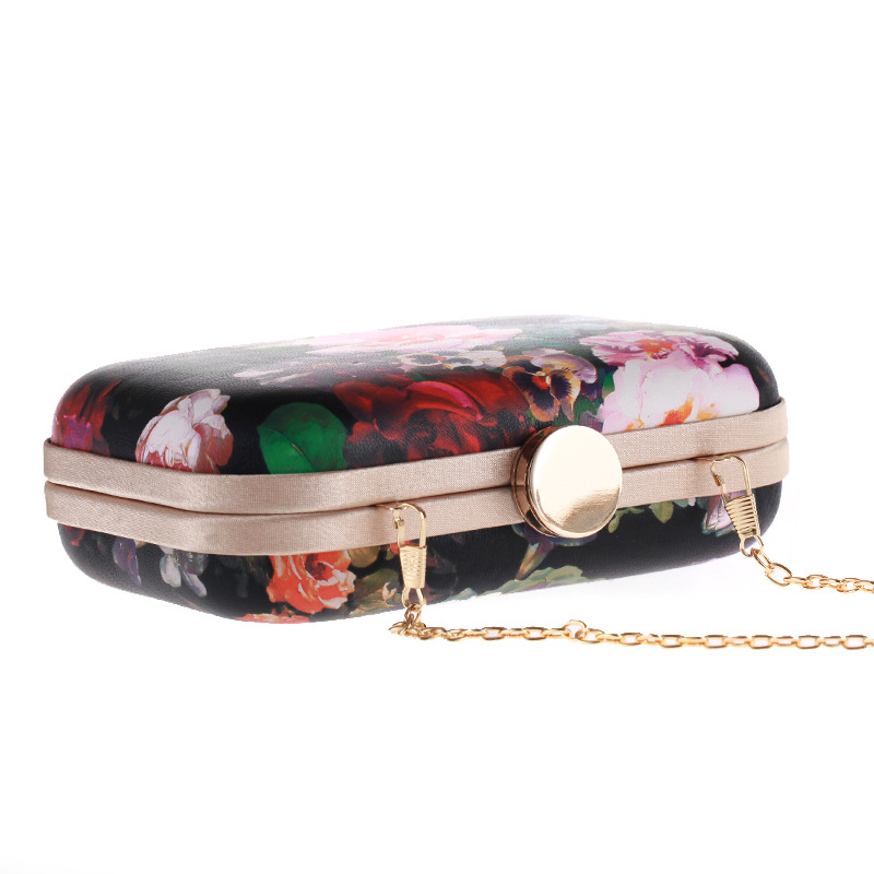 Fashion Party Opponents Take A Leather Printed Evening Bag Women's Hand Bag Hard Shell Bag display picture 4