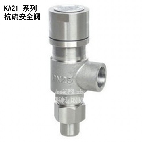 KA21Y-100P 304不锈钢抗硫弹簧式安全阀 4分6分1寸 DN10 15 20 25