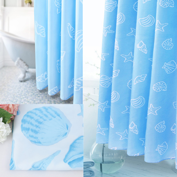 厂家现货 印花素色加厚防水防霉卫生间浴室酒店浴帘布涤纶面料