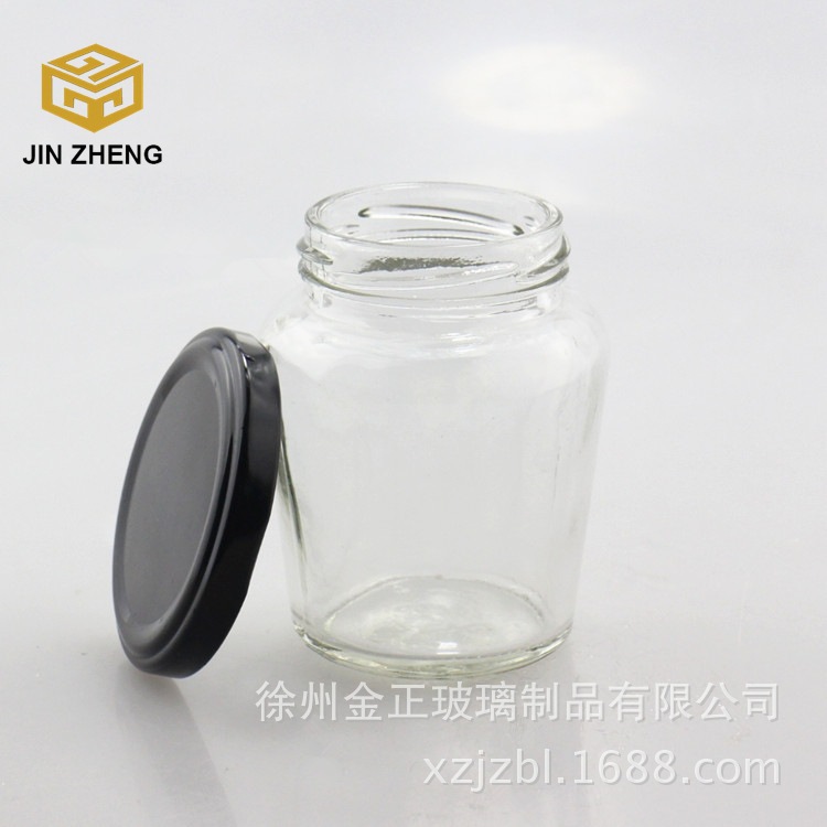 批发150ml高白料玻璃罐 透明食品密封罐 罐头酱菜罐 果酱蜂蜜罐