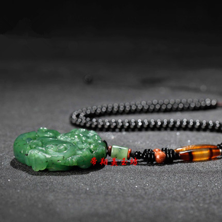 Jasper jade, pendant, bar, men's style