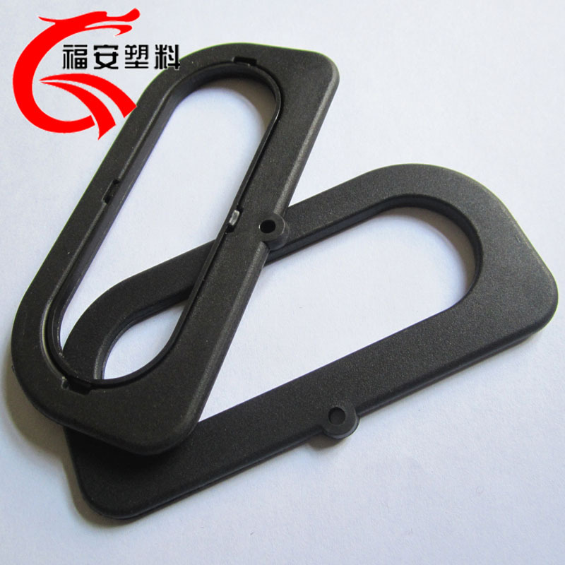 厂家批发无纺布袋提手、箱包扣手、塑料手提扣黑色