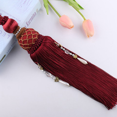 Silk-like tassel ball fringe handmade luxury tennis ball curtain balls, large quantity wholesale