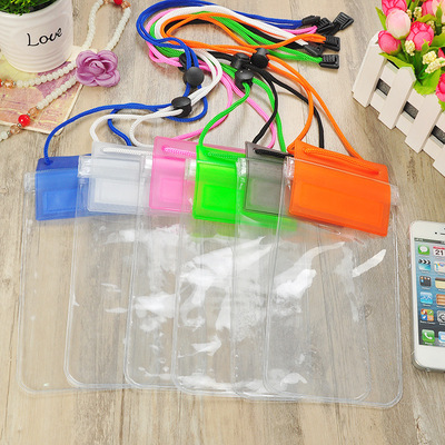 Full transparency mobile phone Waterproof bag three layers seal up drift Swimming Water Park halter Touch screen currency Waterproof bag