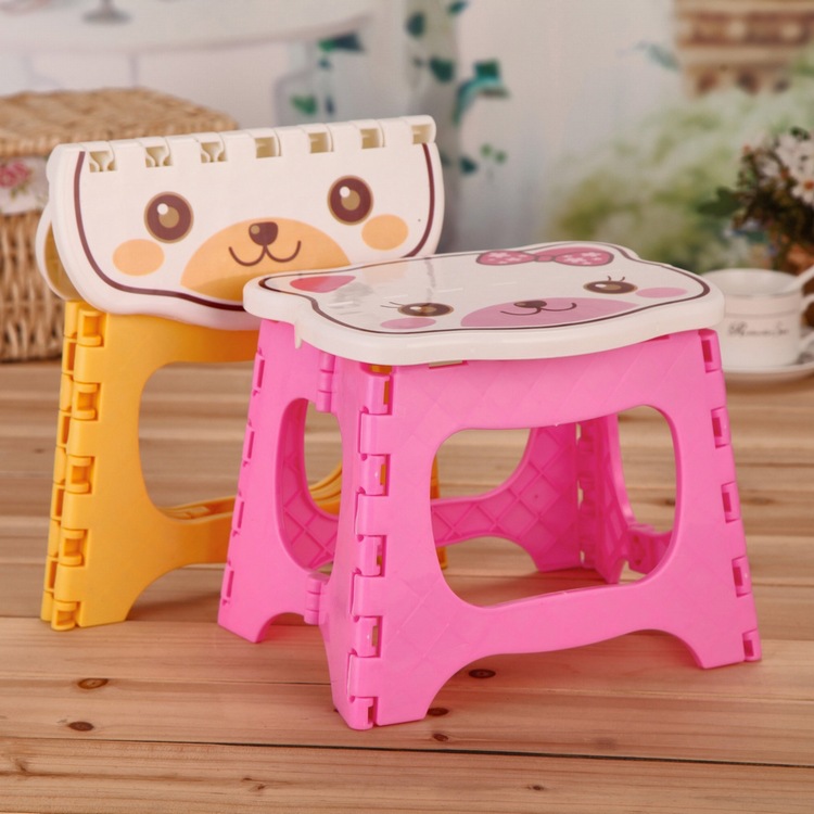 DZ-XM manufacturers wholesale folding stool large portable cartoon fishing stool children student home plastic stool