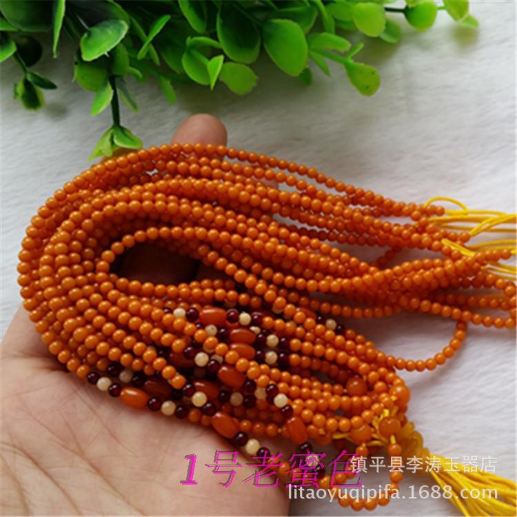 On behalf of brine Amber Beeswax Pendant Necklace manual 3-5MM Yellow chanterelles Pool of blood men and women