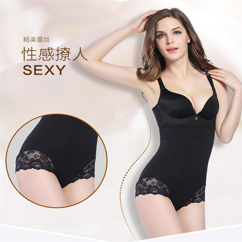 Postpartum Slimming Body Tummy Control Pants Body Shaping Waist Seamless Stomach Control High Waist Ladies Butt Lifting Seamless Lace Trim Panties