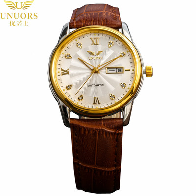 爆款藍寶石玻璃經典時尚男士高檔手表皮帶手表現貨批發壹件代發