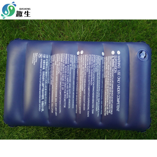 Portable outdoor travel inflatable pillow factory direct sales flocked comfortable nap square pillow camping pillow