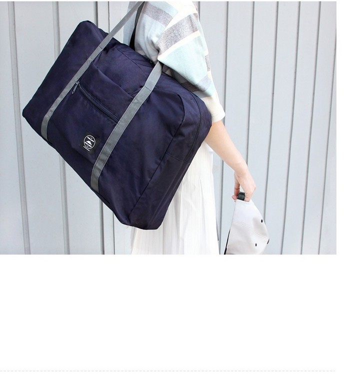 Unisex Basic Solid Color Waterproof Fiber Polyester Travel Bags display picture 2