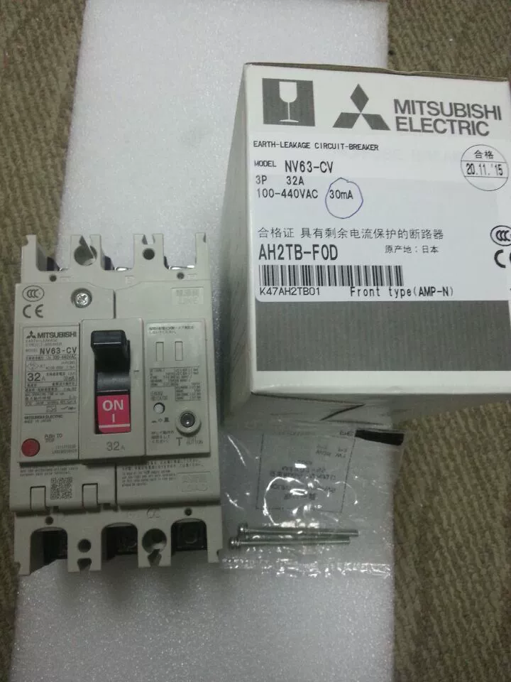 Поставка оригинального автоматического выключателя Mitsubishi NV63-CV 3P 32A 30MA