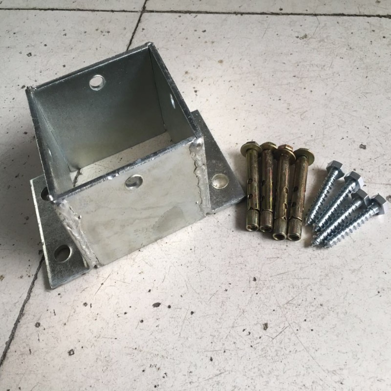 防腐木葡萄架木柱子四方角铁码脚套底座90/110/140/190cm厂家批发|ms