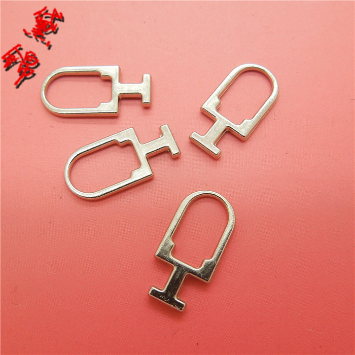 pvc Soft glue Zipper head parts Alloy retaining ring Shelf