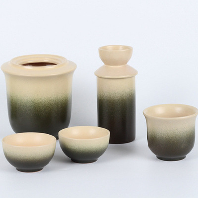 可定制陶瓷温酒壶4两装烫酒壶白酒杯酒具花雕温酒器暖酒壶分酒器|ms