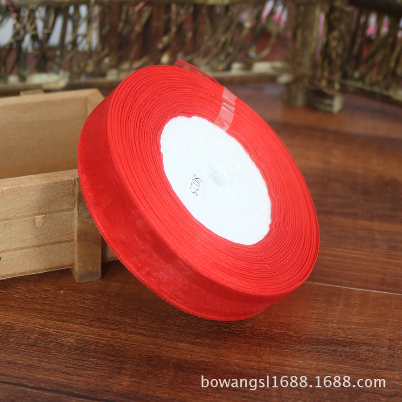 2,5 cm cinta de nieve al por mayor regalo flor hornear decoración cinta hecha a mano DIY cinta decoración de la boda multicolor