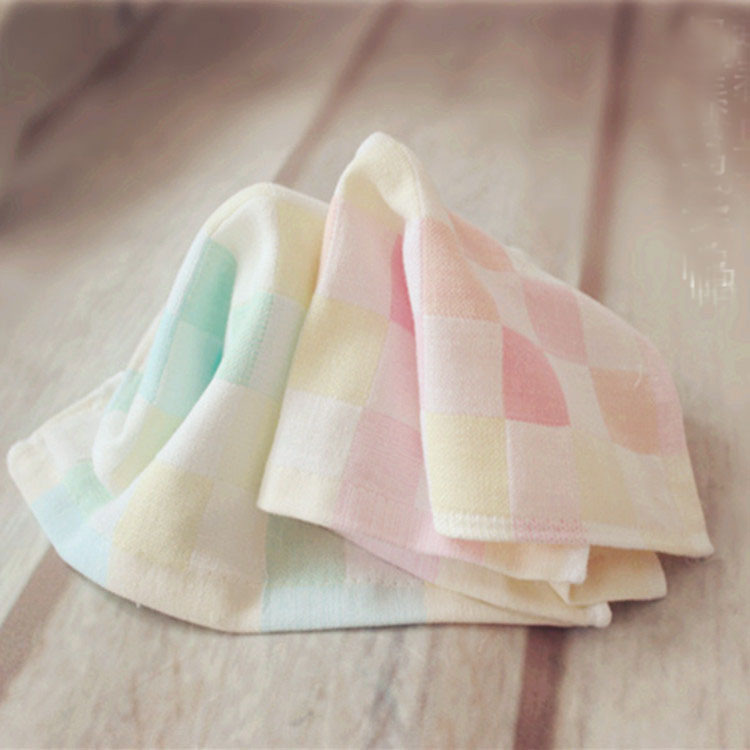 bulk Square Geometry pattern 25*25CM Small square Economics practical towel baby Feeding towel 6533