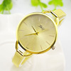 Trend fashionable golden metal swiss watch, dial, European style, city style, simple and elegant design, wholesale