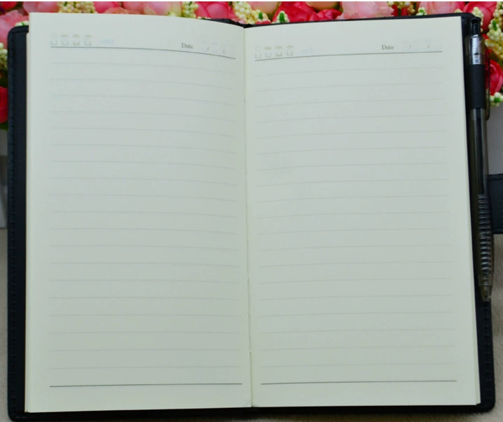 Xitong A16-833 Business Notepad Black Fit 40K 25K 16K has a pen leather surface