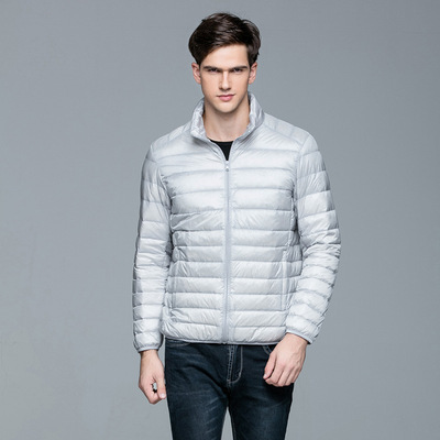 秋冬新款男士轻薄羽绒服立领短款修身韩版保暖外套批发一件代发|ms