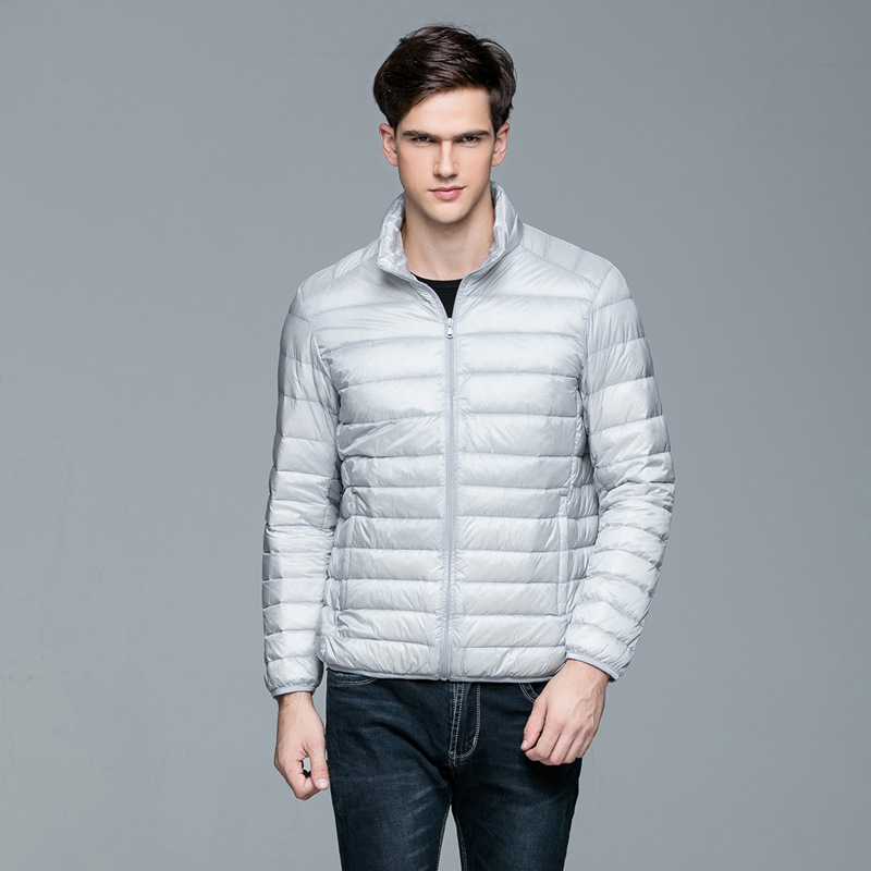 秋冬新款男士轻薄羽绒服立领短款修身韩版保暖外套批发一件代发|ms