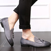 Men's summer footwear English style for leisure for leather shoes, genuine leather