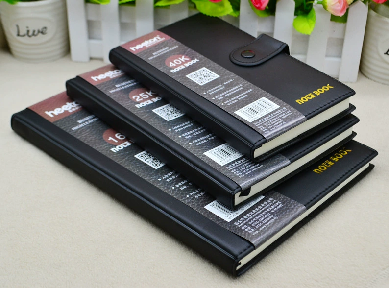 Xitong A16-833 Business Notepad Black Fit 40K 25K 16K has a pen leather surface
