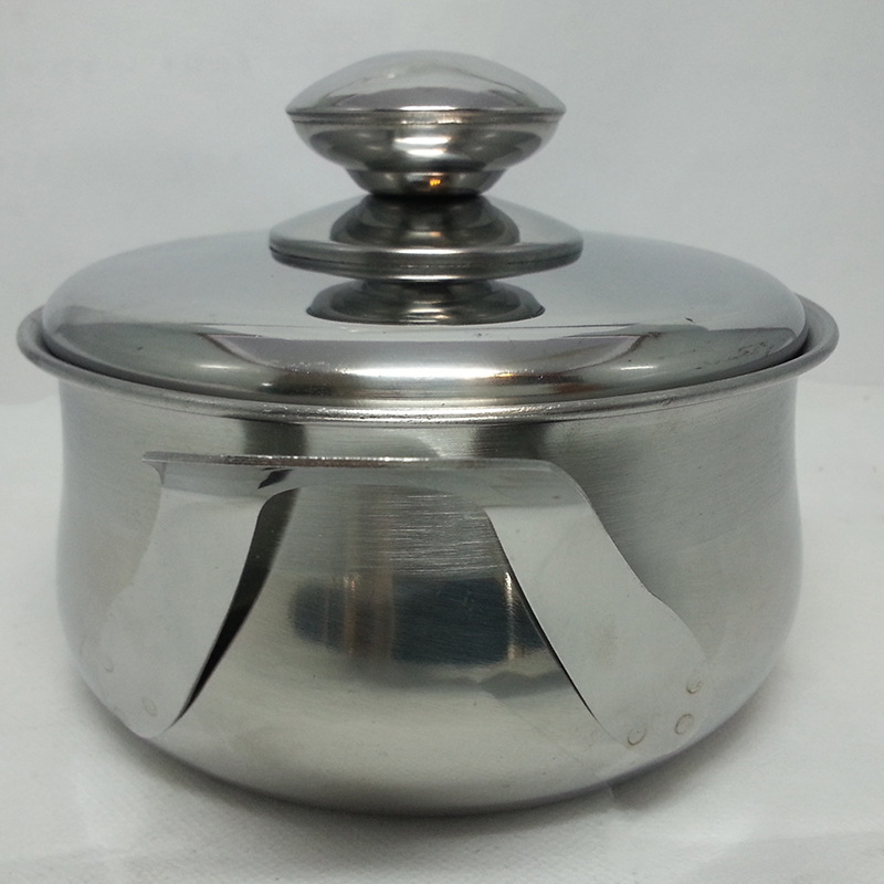 Factory direct sales of flat ear pot, four-piece set, stainless steel household multi-purpose soup pot, all-steel lid stewing pot detail image 4