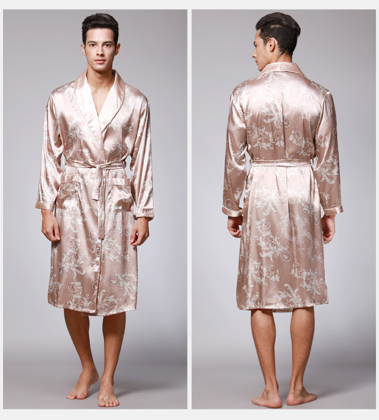 silk long-sleeved men s pajamas  NSJO33290