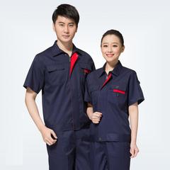 Summer New Employee Uniform Set Adult Short-Sleeve Workwear Protective Work Uniform Auto Repair Stain-Resistant Workwear Customizable