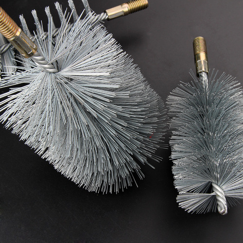 Pipe brush, rust removal and deburring, stainless steel handle brush, pipe brush, industrial nylon brush