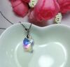 White crystal pendant, silver 925 sample, 925 sample silver, wholesale