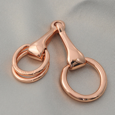 真金电镀多用途高档H丝巾扣马衔口扣腰带扣,三个圈真空离子电镀|ms