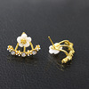 Small earrings, flowered, wholesale