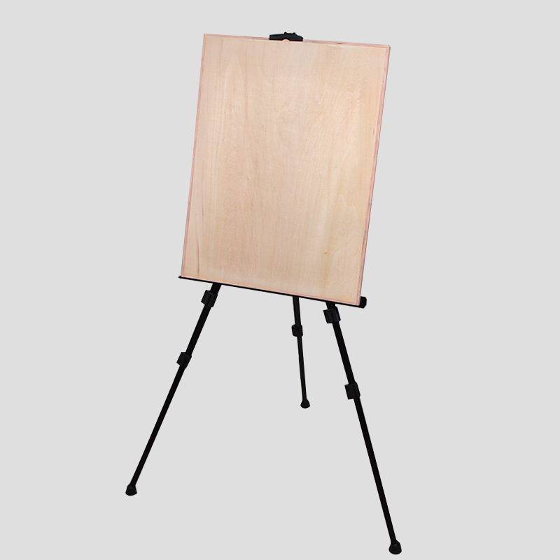 紫云轩挂画架展示架黑色铁质三角画架KT板展架三脚海报架稳固