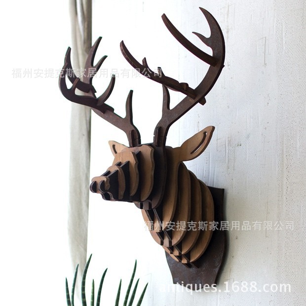 laser-cut-deer-head-mount-puzz