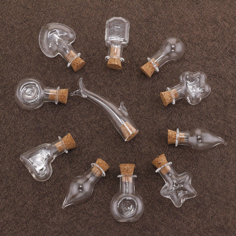 5g Weight Ornaments Jewelry Making Type 2.5-3CM Jewelry Making Size Drift bottle Classification 1 Piece Quantity Wooden plug, Glass Material Geometric Pattern Simple Style Style 1 Piece 2.5-3CM Wooden Plug Glass Geometric Drift Bottle 36