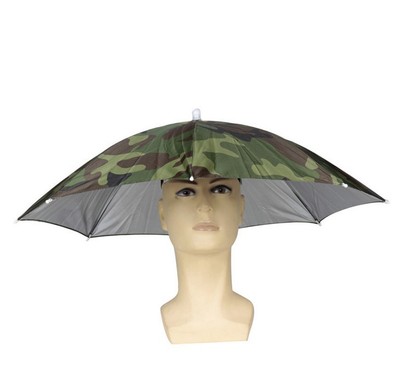 防曬頭戴傘 漁具釣魚傘帽 迷彩頭傘 雨具用品 30-60雨傘