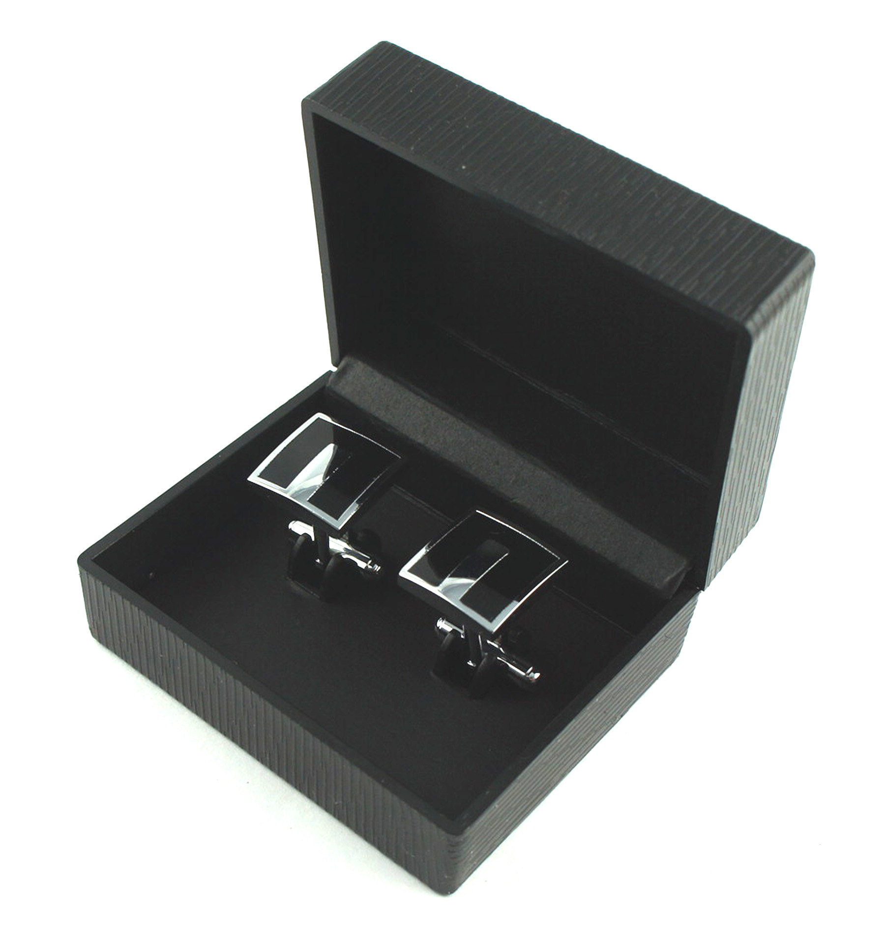 戴丽袖扣饰品包装盒精美黑色塑料袖扣饰品盒礼品盒首饰盒CTB009|ms