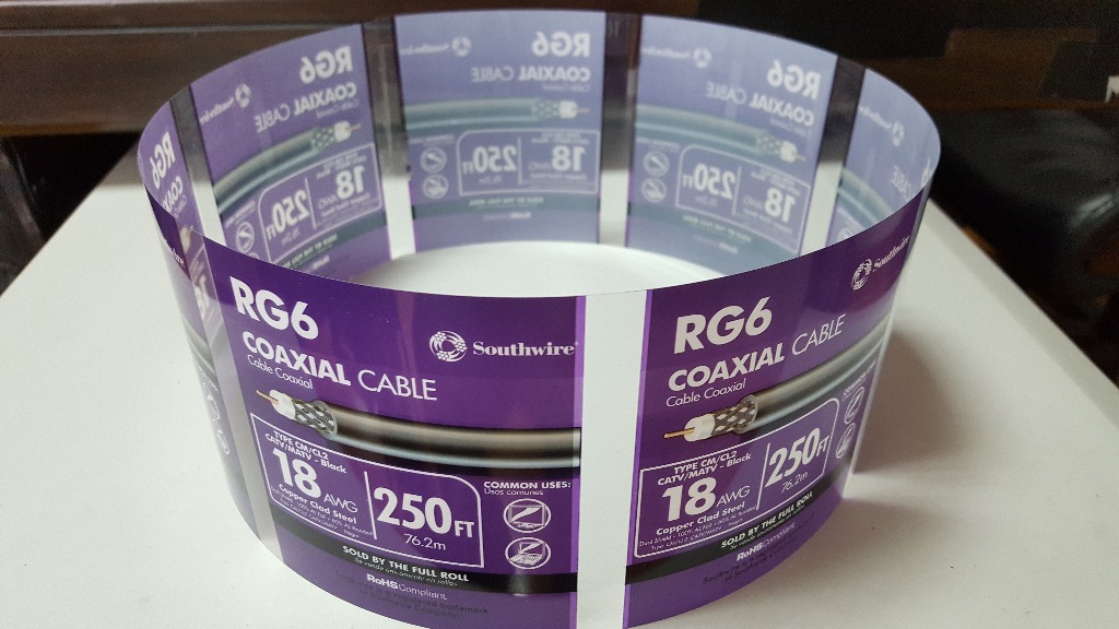 天长市　日东彩印麦拉膜线缆腰封透明PET商标签7模110*770MM