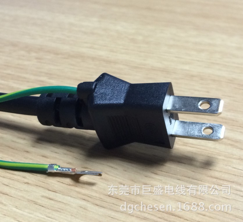 PSE日标 两扁插带4.2 Y型接地插头 日规插头 三插电源线