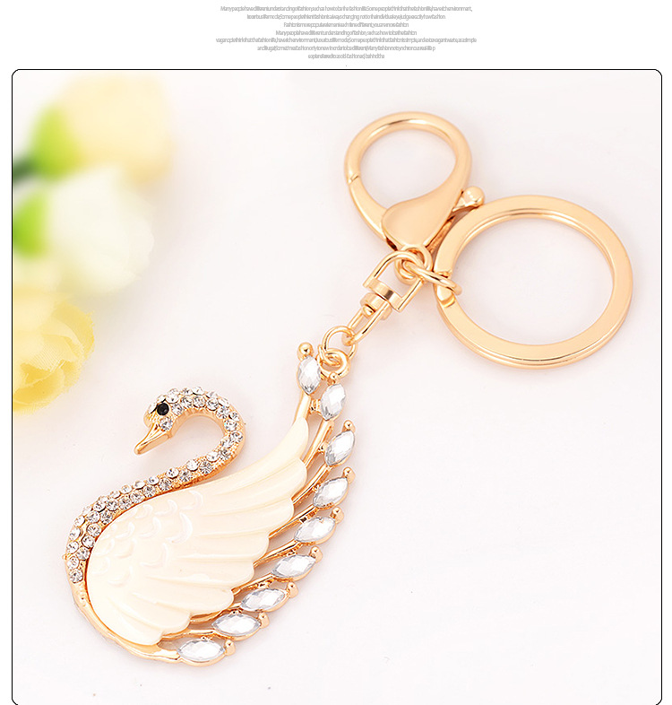 Cute New Style Alloy Swan Women's Bag Pendant Keychain display picture 4