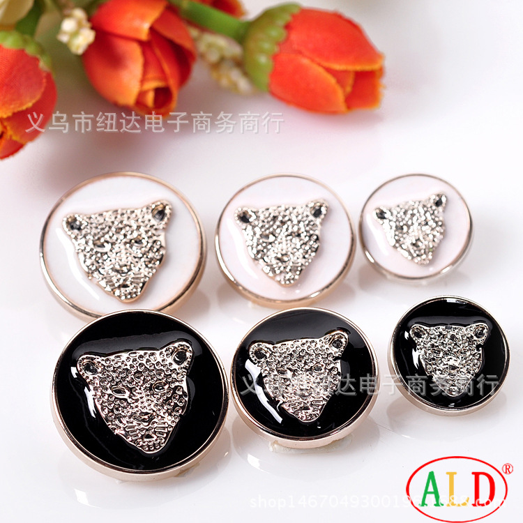 韩版点油纽扣 品牌时装大衣扣子  豹头 女装西装西服环保钮扣批发
