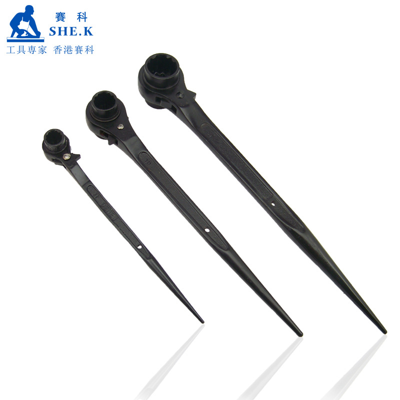 赛科尖尾棘轮扳手快速套筒发黑梅花尖尾防爆棘轮式