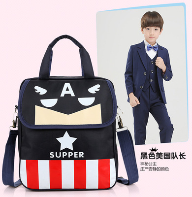 小学生手提袋补习袋男女儿童单肩书包美术书袋补课包斜挎手拎包|ru