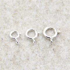 Jiuda accessories wholesale S925 sterling silver DIY handmade materials plain silver buckle necklace buckle bracelet spring buckle