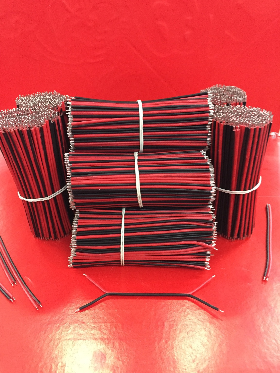 厂家批发红黑并线多种规格彩排短线设备器加工端子线适配器红黑线