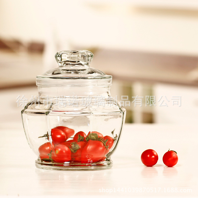 无铅玻璃瓶 花草茶叶罐储物瓶 创意厨房蜂蜜瓶密封罐 调料罐