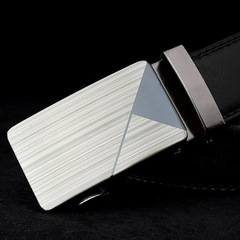 Factory Direct Sale Men's Leather Belt with Laser Automatic Clasp Trendy Fashion Versatile for Mid-Youth Pants - Online Store Promotion Gift