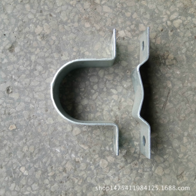 76 traffic Sign Board double-deck Hoop Two-sided Pipe clamp customized Hoop Base bracket 89 60 Hot galvanized flat iron